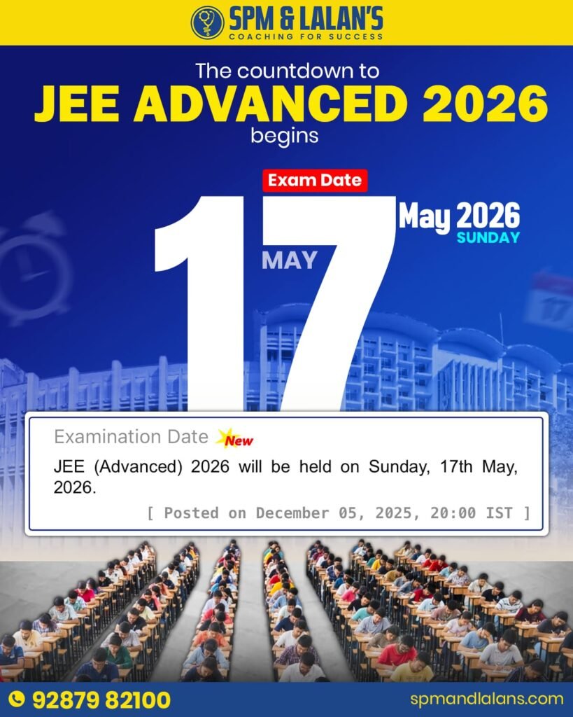 JEE advanced date 2026