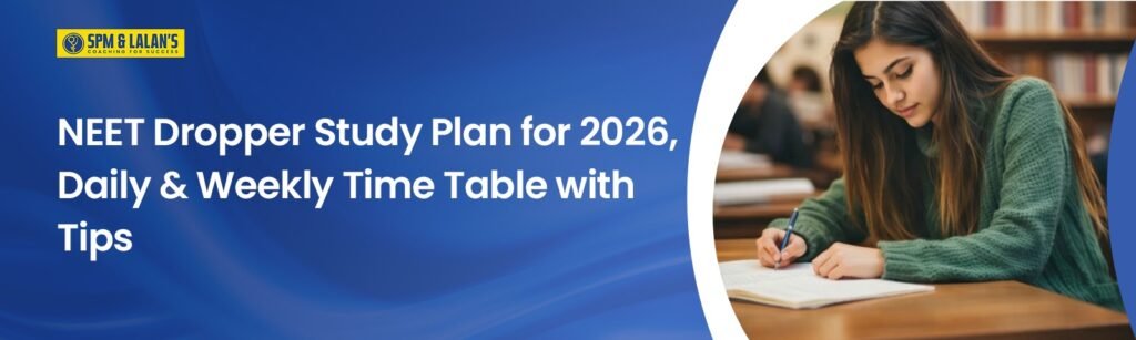 NEET Dropper Study Plan for 2026