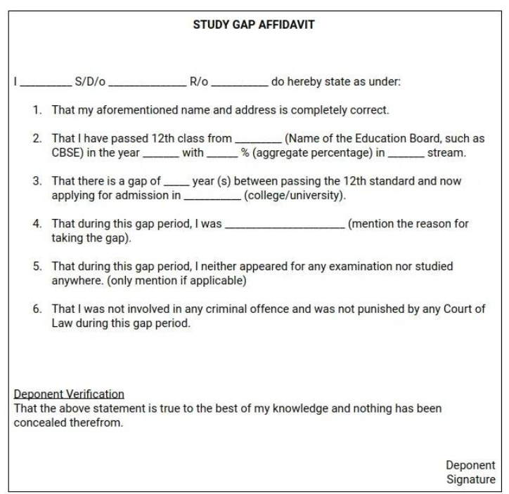 GAP Certificate for NEET UG