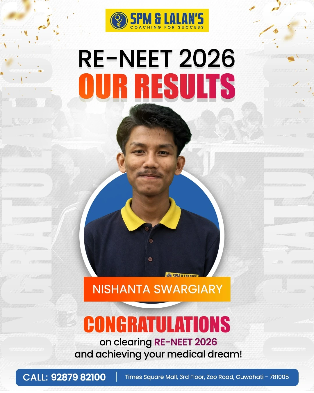 Nishanta Swargiary, NEET 2026 qualified student of SPM and Lalan's