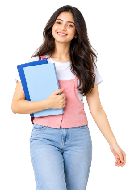 Student holding books while preparing for NEET UG