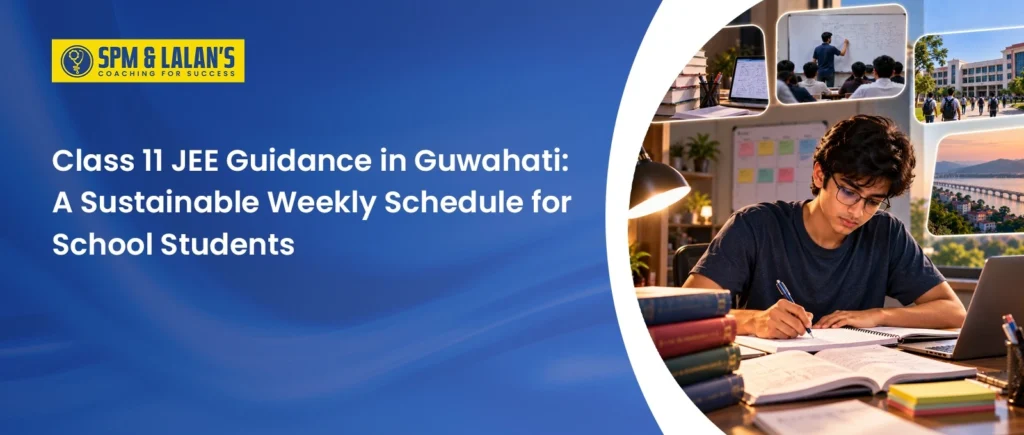 Class 11 JEE guidance in Guwahati with a weekly study schedule for school students