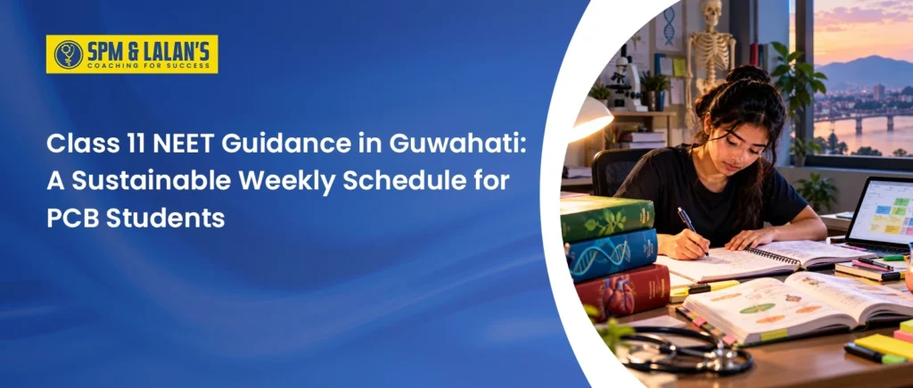 Class 11 NEET guidance in Guwahati with a weekly study schedule for PCB students