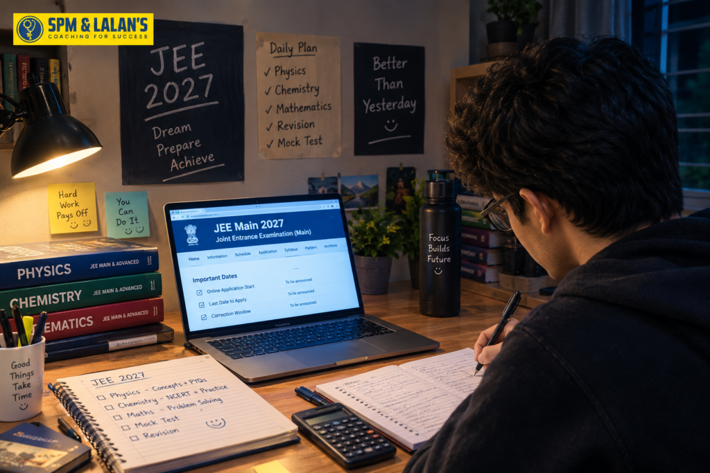 JEE 2027 preparation study plan for Physics, Chemistry and Mathematics by SPM & LALAN’S Coaching